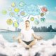 Meditating Man on Think Cloud